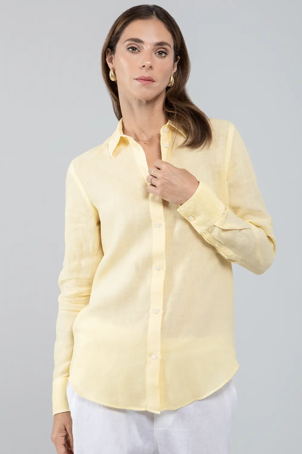 CHEMISE FEMME LA NOMADE LIN JAUNE