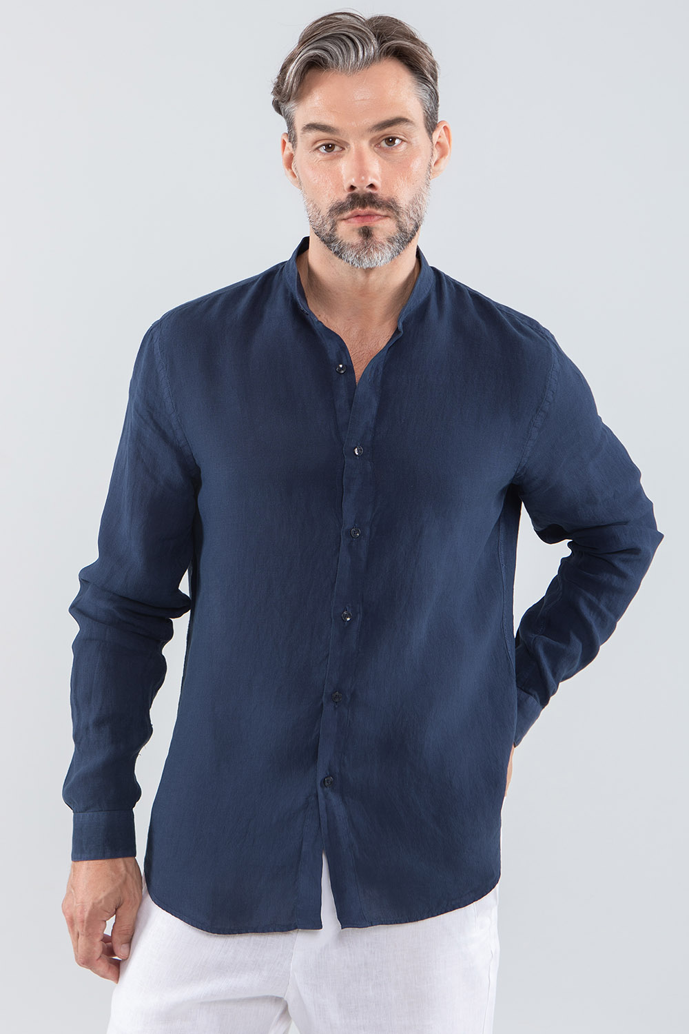 CHEMISE HOMME L’ODYSSÉE LIN NAVY