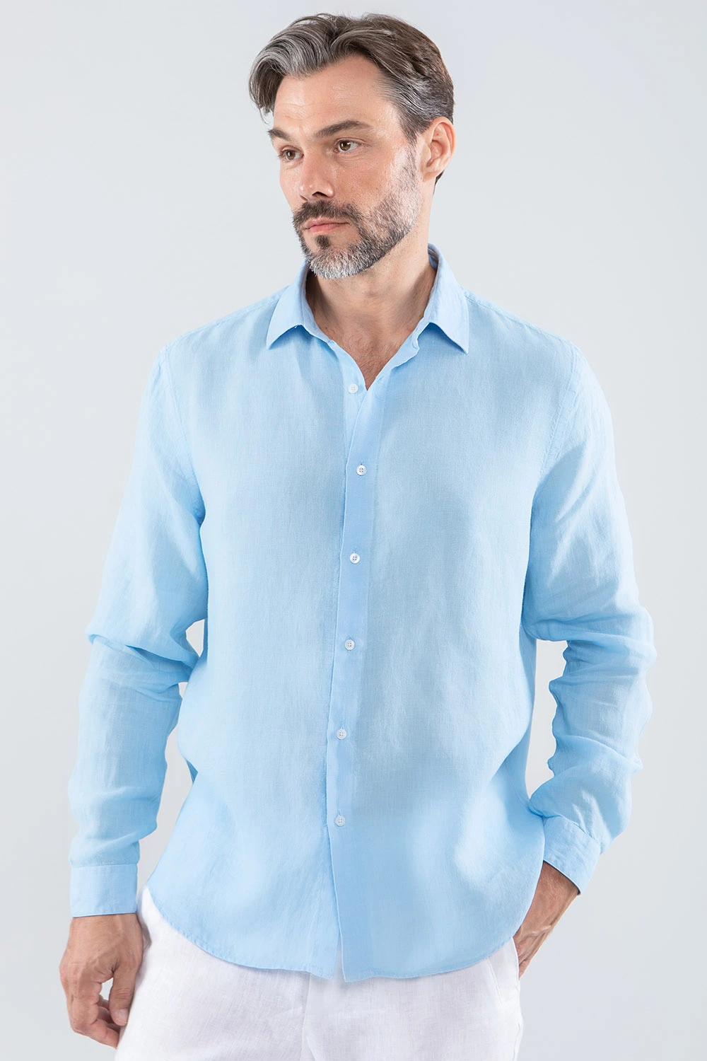 CHEMISE HOMME L’ESTIVALE LIN BLEU CIEL